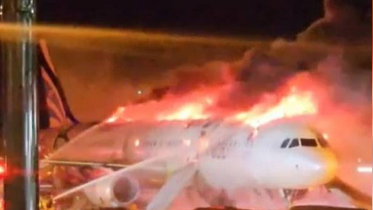 釜山航空客機疑行動電源釀失火? 乘客:行李突響霹靂啪啦怪聲後冒煙