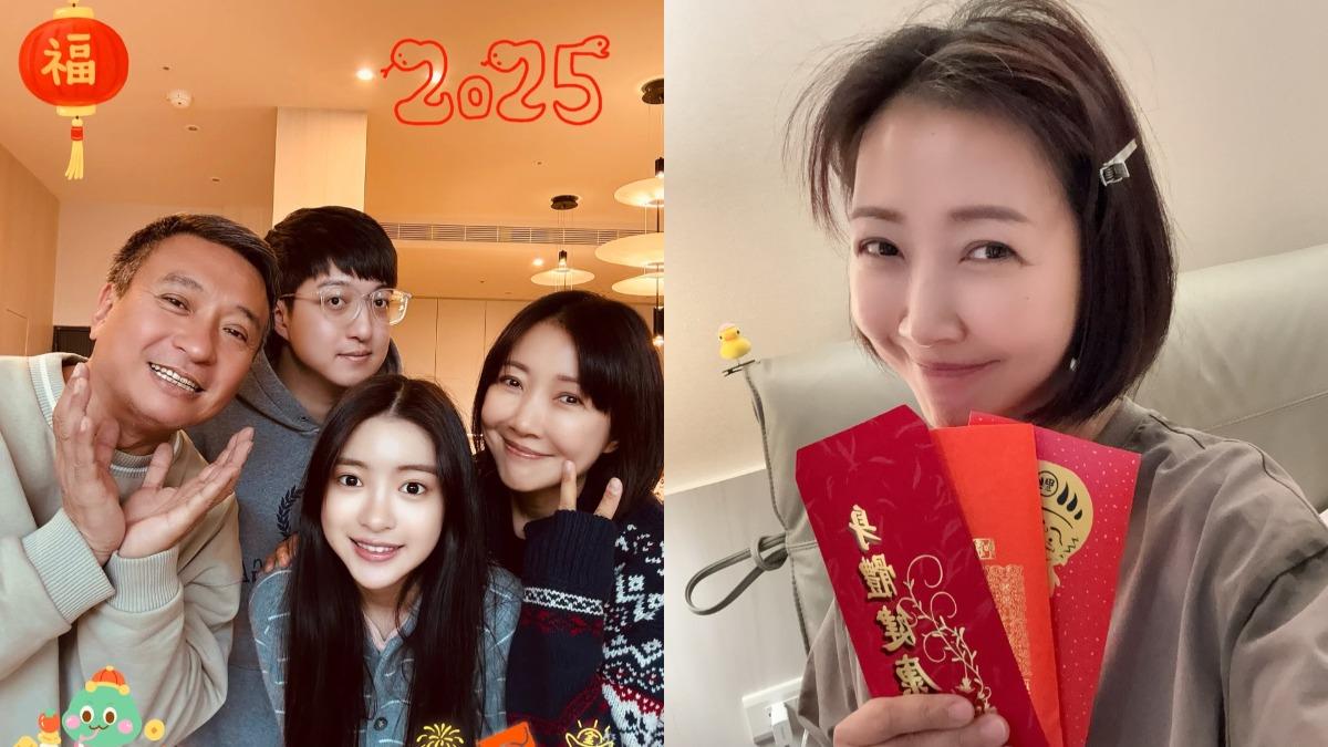 余皓然曬出一家四口歡度新年的全家福。(圖/翻攝自余皓然臉書)