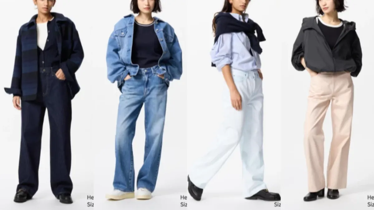 這件直筒牛仔寬褲一共推出了4種顏色。（圖／UNIQLO提供）
