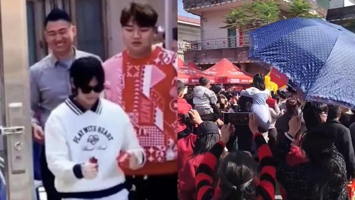 全紅嬋返鄉過年!民眾擠爆瘋打卡 家門前增設「安全圍欄」