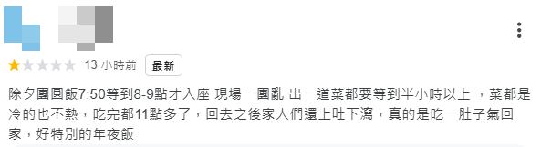 三井日式料理遭一星負評洗版。(圖/翻攝自業者Google評論)