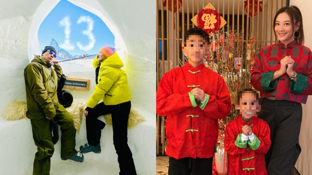 應采兒初一曬賀年照!2兒子超像陳小春 網佩服:基因太強大