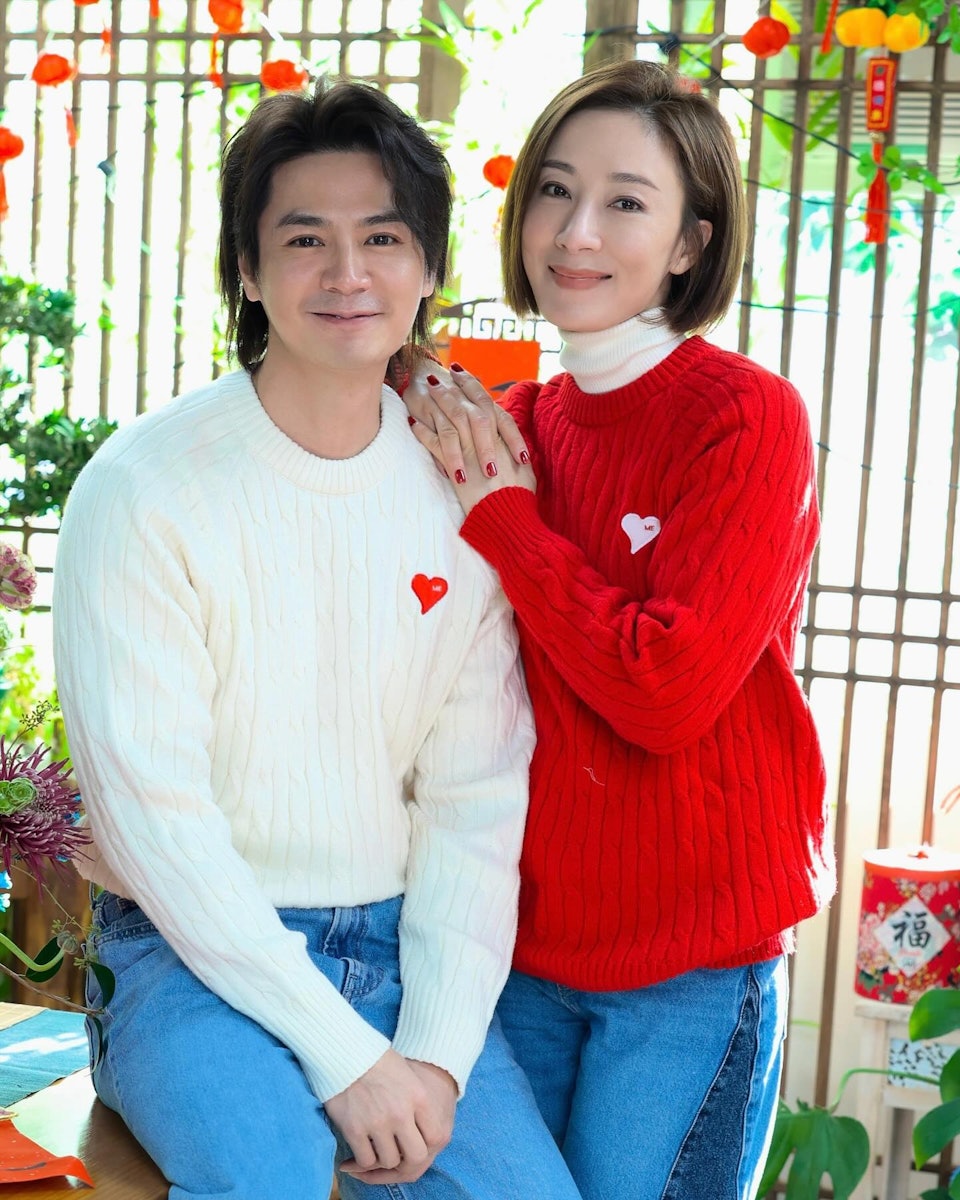 羅子溢與太太楊茜堯穿上情侶裝,看上去十分般配。(圖/翻攝自IG@lawhimmm)