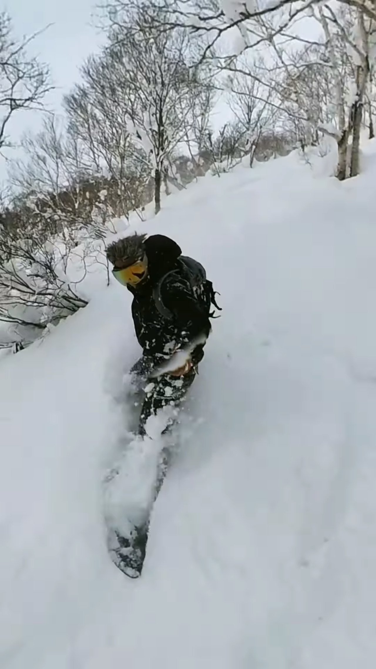 謝霆鋒上穿單手自拍滑雪的影片。(圖/翻攝自謝霆鋒IG)
