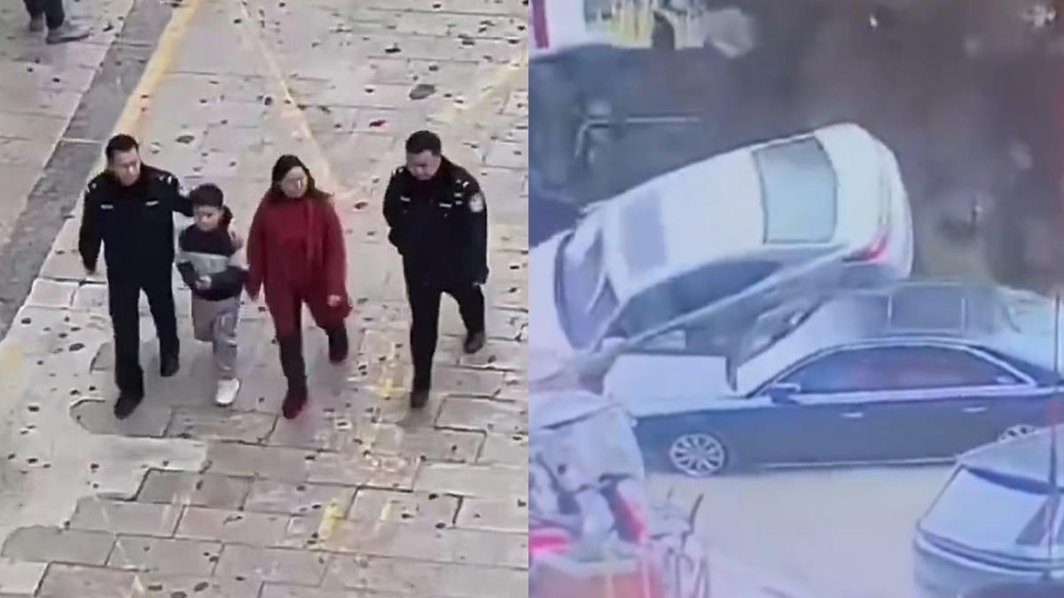 鞭炮丟化糞池「炸翻整排豪車」!陸童被上銬帶走 天價賠償金曝光