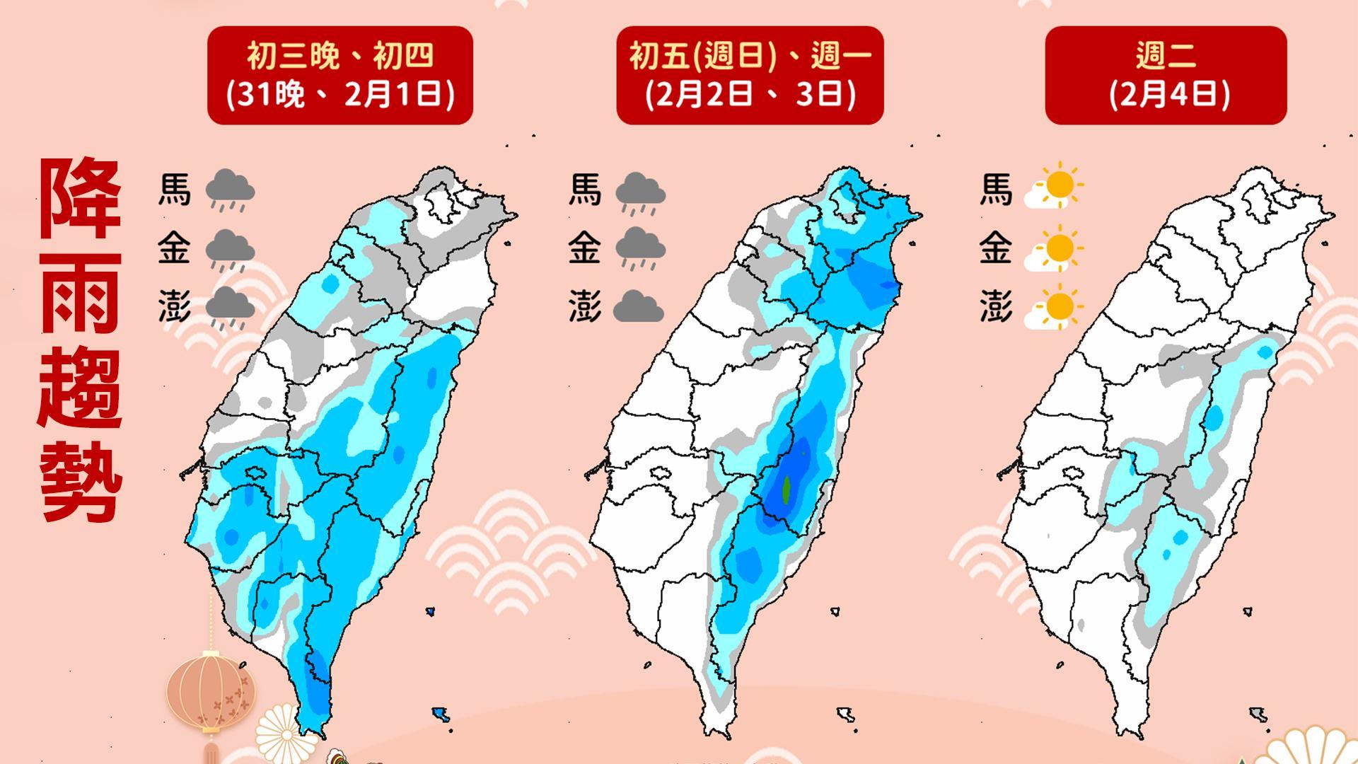 未來一週降雨趨勢。（圖／TVBS）