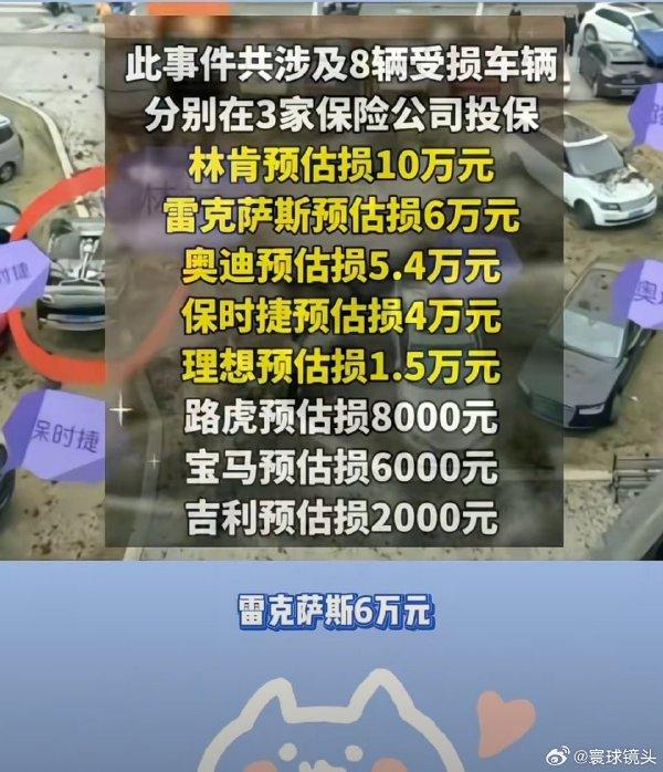 保險公司出面說明估損金額。(圖/翻攝自微博)