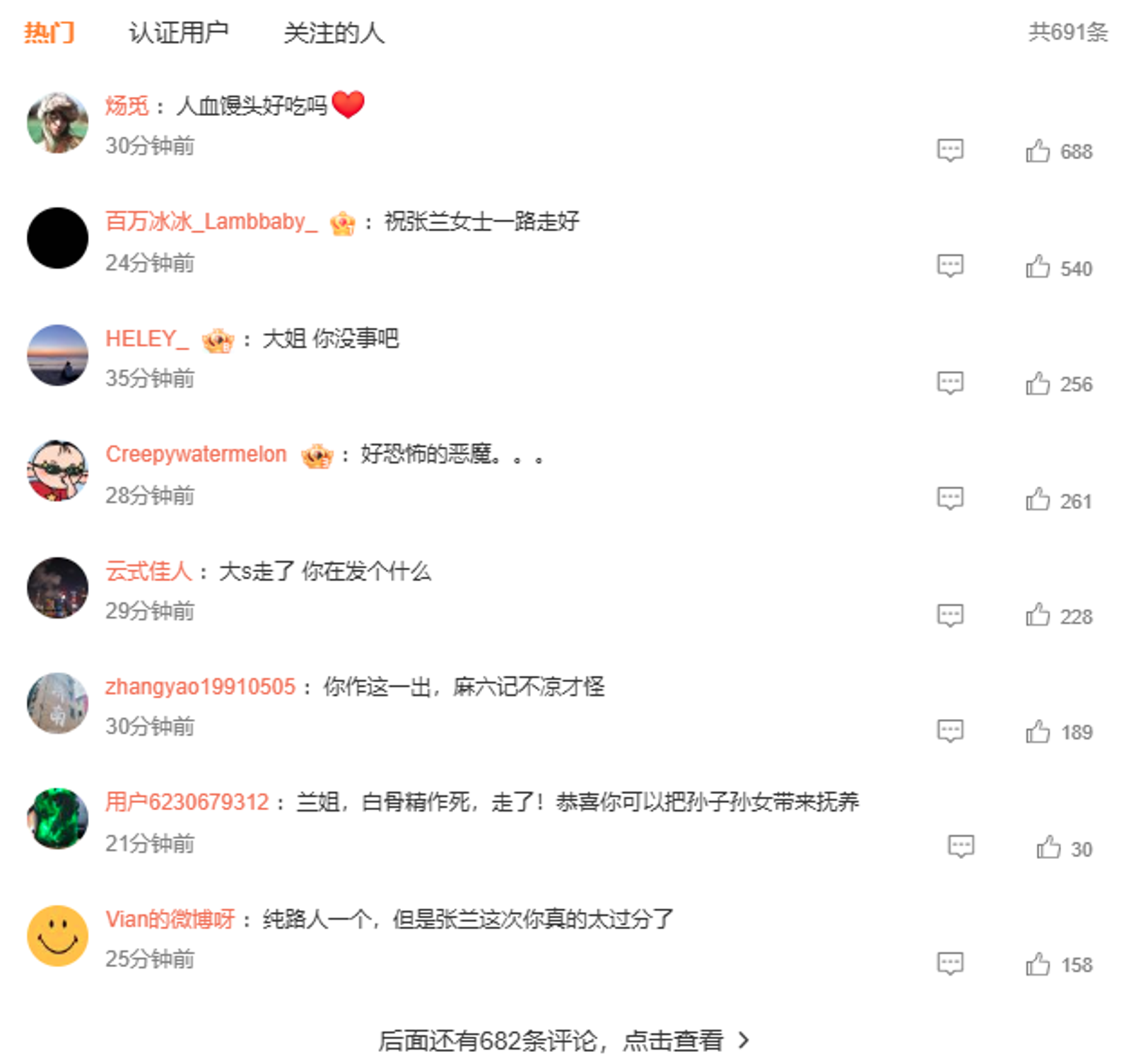 張蘭微博發文被罵爆。(圖/翻攝自微博)