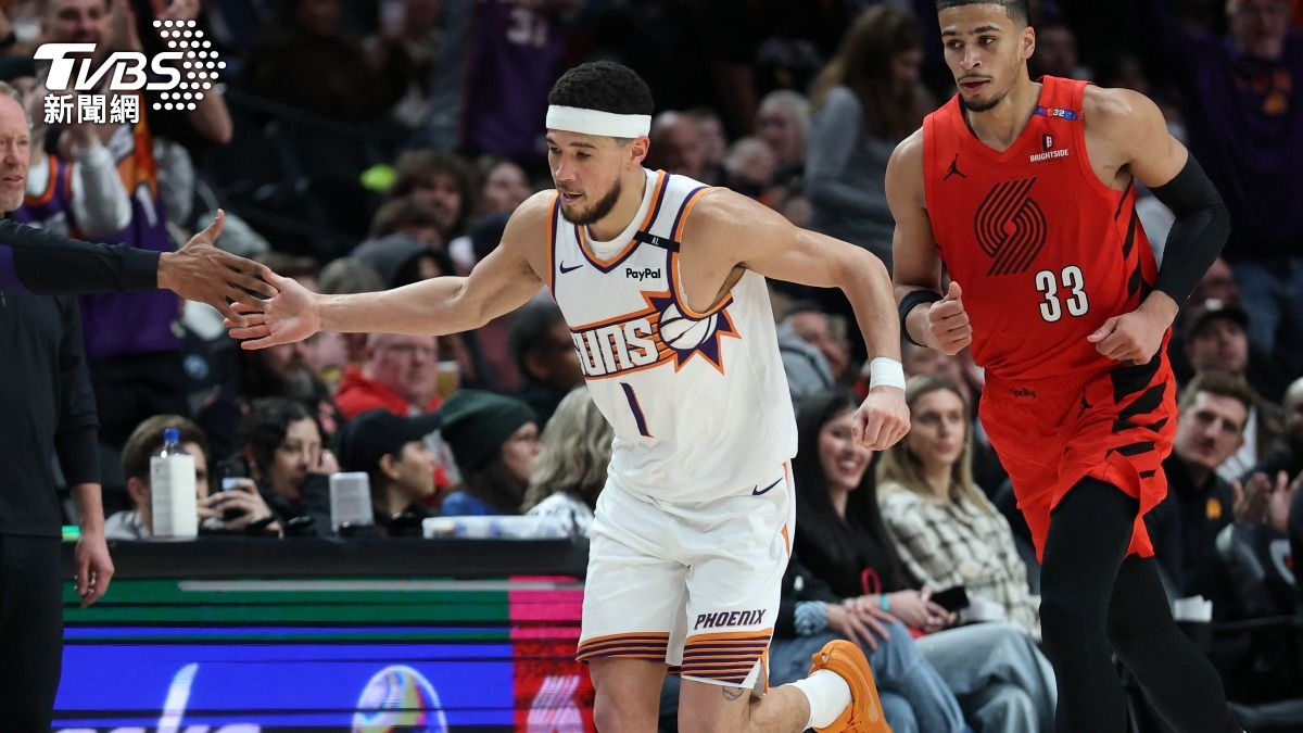 NBA/布克登隊史得分王!紀錄夜淪配角 艾頓領拓荒者雙殺太陽