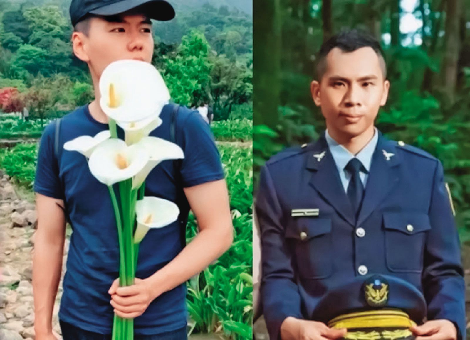 新北三重員警黃瑋震(左)、土城清水派出所長劉宗鑫(右)於值勤時,遭吸食喪屍菸彈的駕駛人撞死殉職。(圖/翻攝畫面)