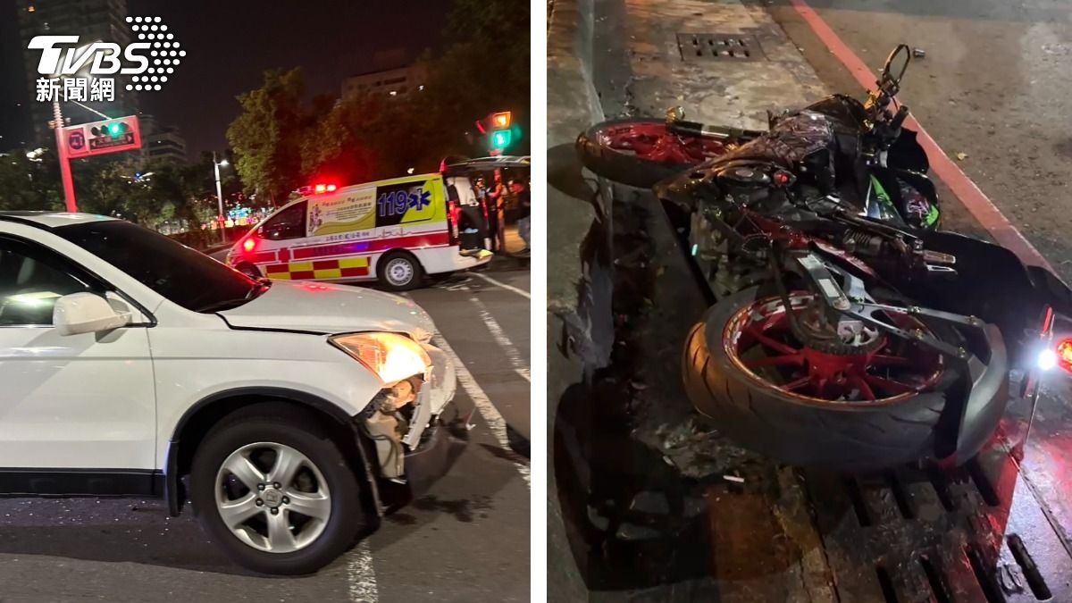 才買1個月！打檔不熟市區試車　高雄無照男騎士慘被撞飛