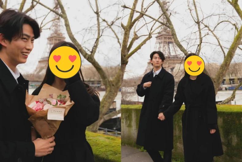 玉澤演經紀公司表示目前還沒有求婚或結婚,只是單純為女友慶生而已。(圖/翻攝自IG@thebestphotoparis)