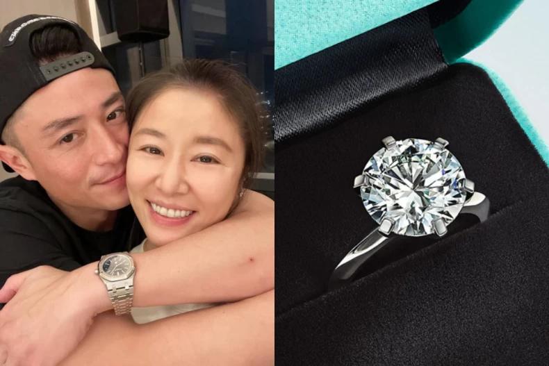演藝圈模範夫妻林心如和霍建華,當時的求婚戒也是來自Tiffany。(圖/翻攝自IG@loveruby_official、Tiffany & Co.)