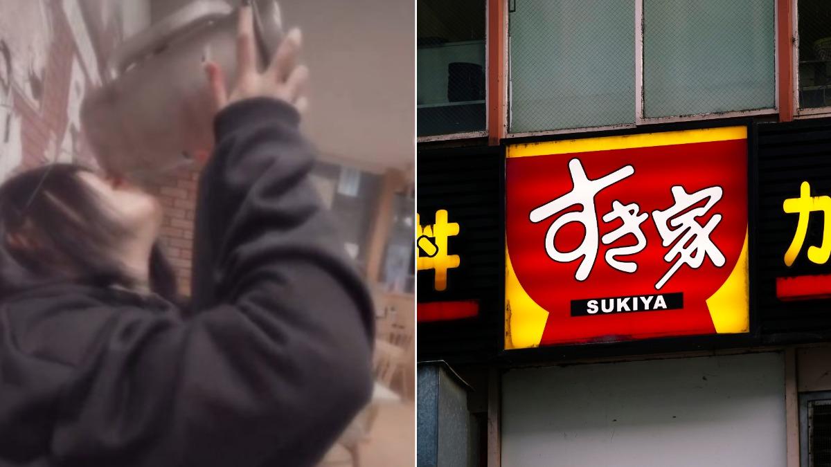 壽司郎翻版？櫻花妹拿公用水壺「嘴對嘴狂飲」　Sukiya怒報警