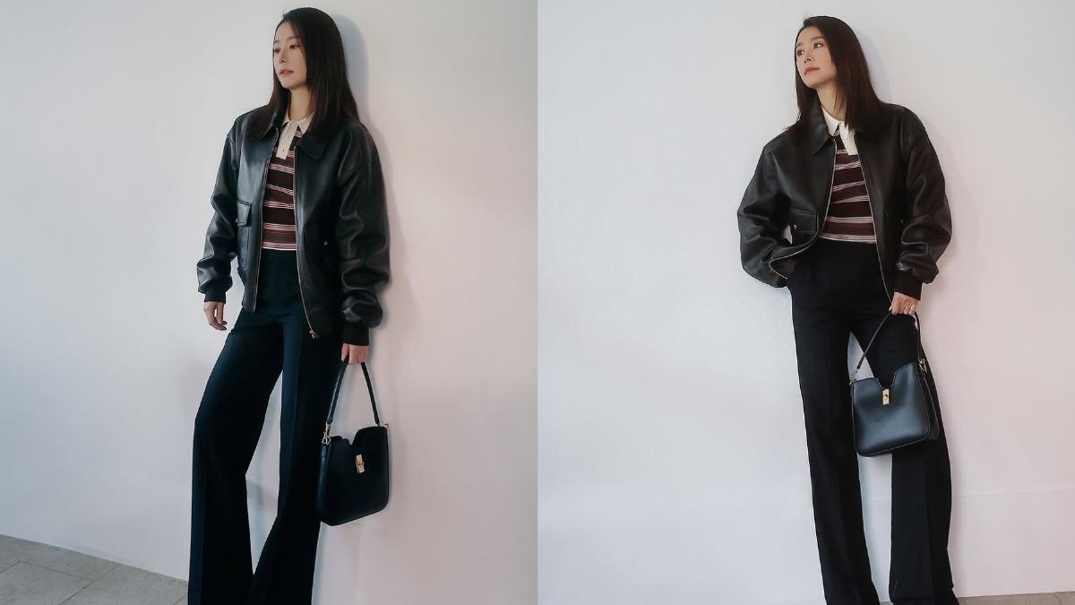 林心如一身「CELINE」!手持CAMILLE手袋 寬褲穿出大長腿