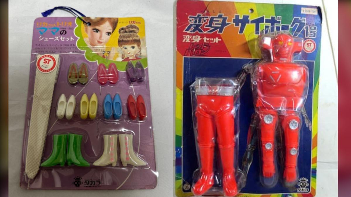 莉卡娃娃的鞋子、機器人等玩具都拍出高價。（圖／翻攝自AMAZON、日本雅虎拍賣）