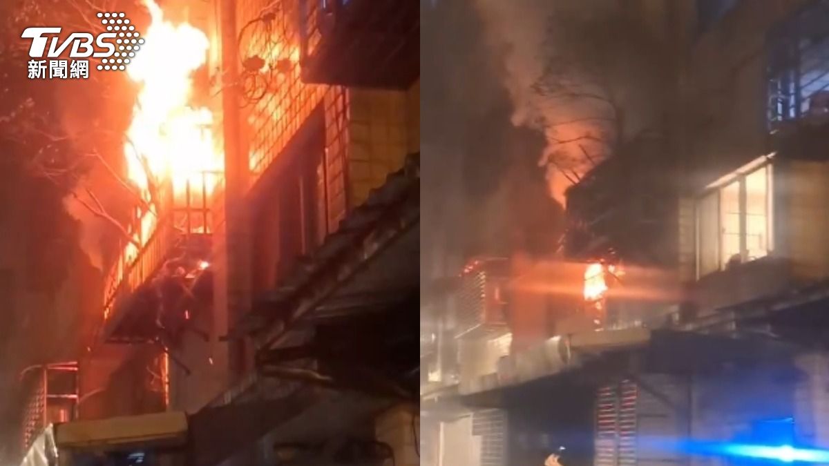 新北深夜火警!土城公寓「烈焰狂竄」 屋主驚:睡一半聞燒焦味