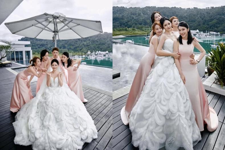 伴娘穿搭禮服要符合婚禮主題,還要能自在活動。(圖/翻攝自IG@iam_joechen)