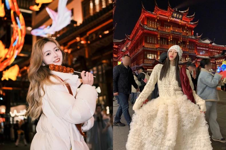 穿搭上選擇白色和紅色的配色能夠完美契合節日的氛圍。(圖/翻攝自小紅書@薄荷西柚🍹、iamcorn_)