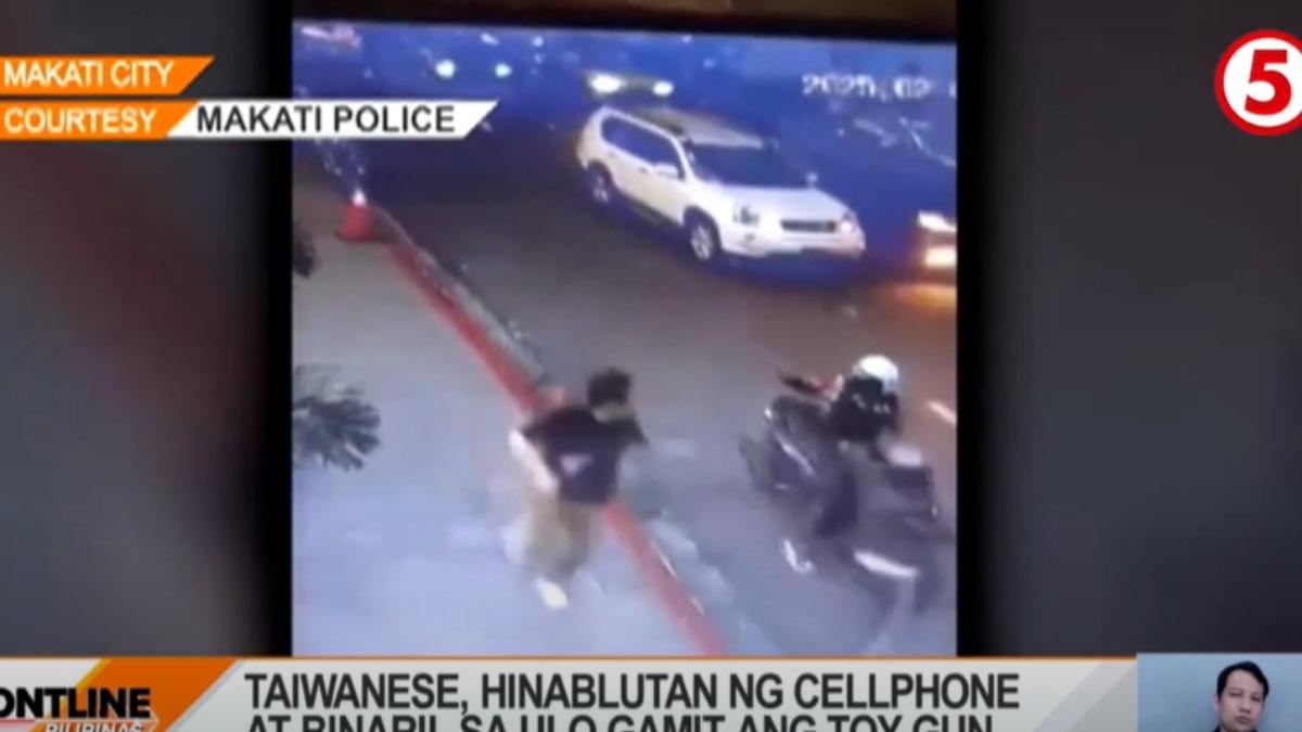 台灣男馬尼拉遭歹徒持槍搶劫畫面曝 受輕傷警逮2嫌