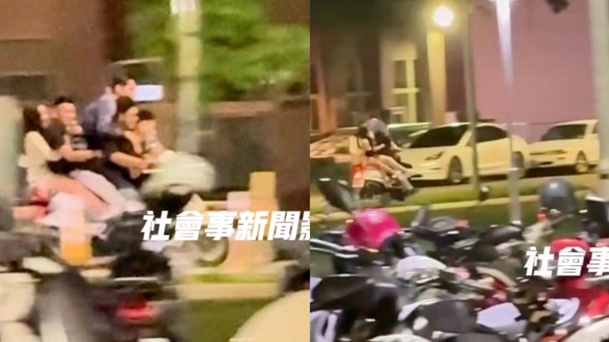 4男1女疊羅漢騎車!不戴帽逛勤益科大 無罪可罰原因曝