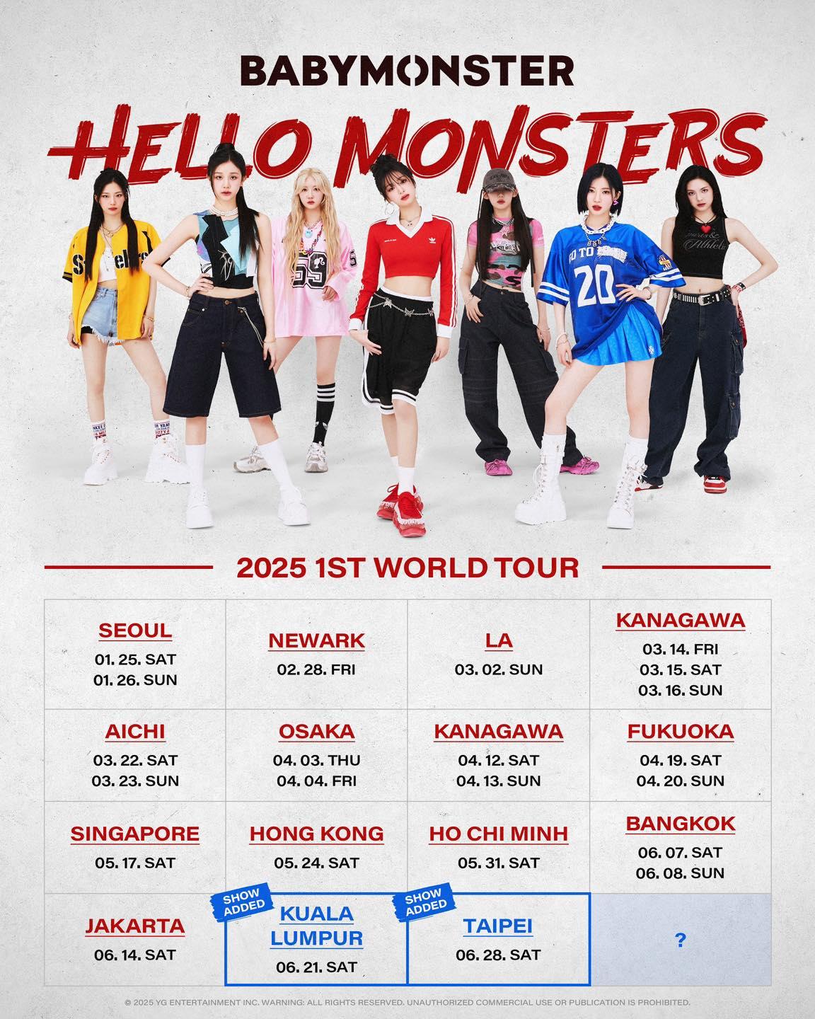 BABYMONSTER-BABYMONSTER演唱會台北場-BABYMONSTER演唱會台灣-BABYMONSTER演唱會2025