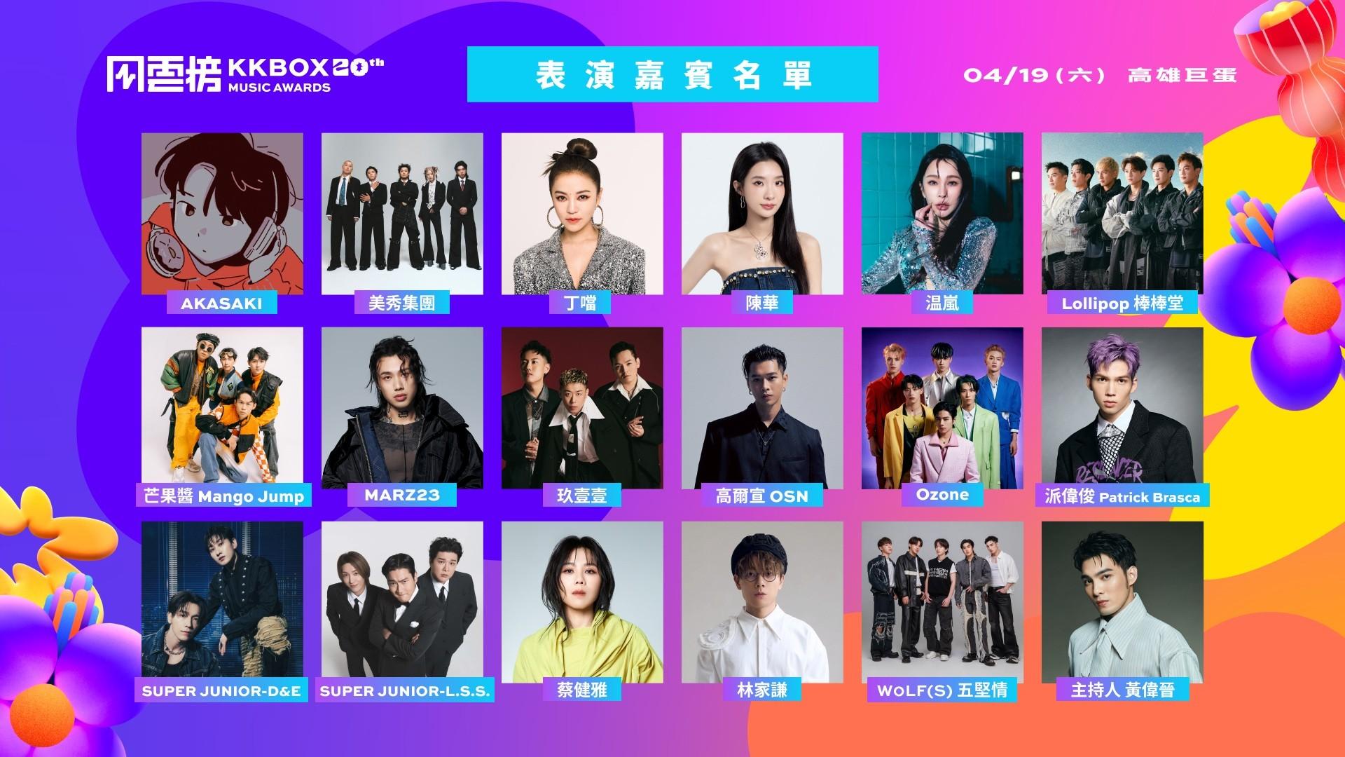 kkbox風雲榜2025出席名單-kkbox風雲榜卡司-kkbox風雲榜陣容-kkbox風雲榜歌手