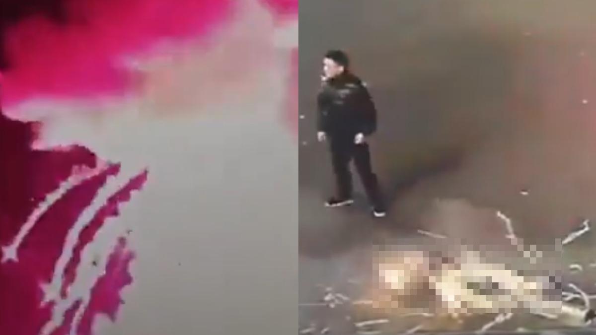 酒後放煙火「當場被炸死」!陸男倒地燃燒 爆炸瞬間畫面瘋傳