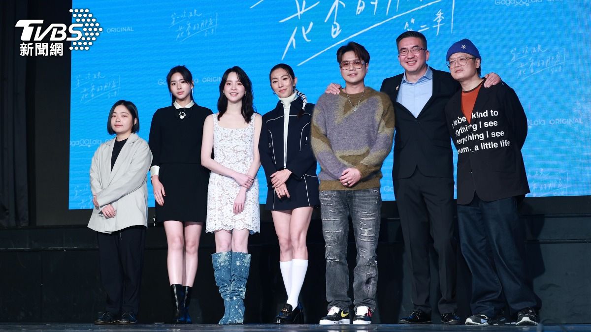 導演王逸鈴(左起)、袁漠遙、程予希、林辰唏、李易、杰德影音執行長林志杰、監製吳宗祐。(圖/黃城碩攝)