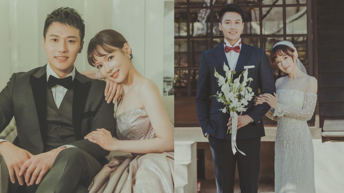 張睿家、黃安若絕美婚紗曝光。(圖/LinLi Boutique提供)
