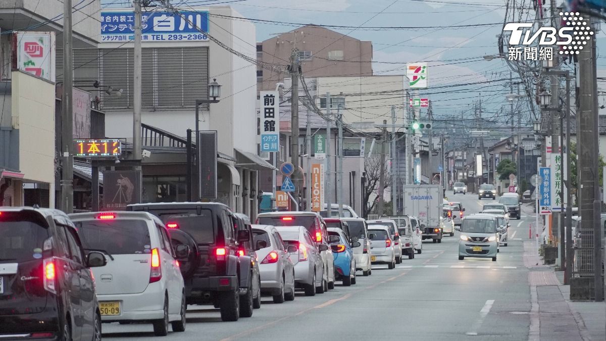現在熊本大津町的上下班車流明顯變多。(圖/羅佳蓉攝)