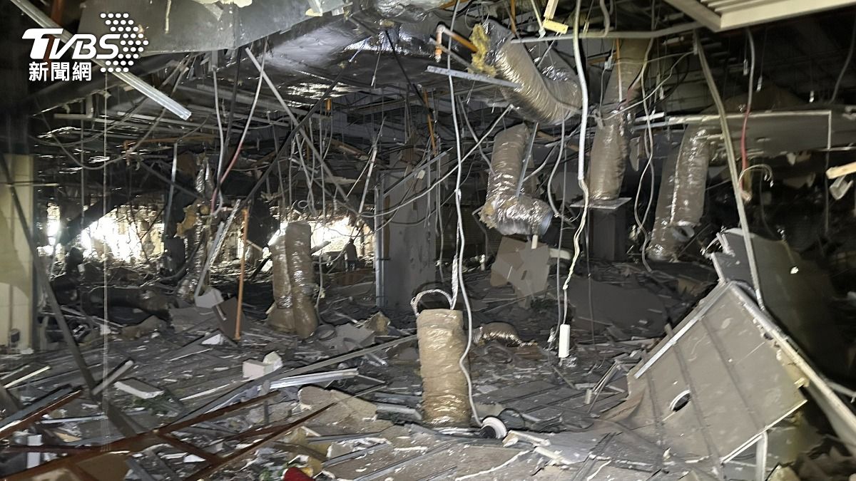 外傳氣爆主因是天然氣施工釀禍，欣中天然氣公司稍早聲明駁斥。（圖／TVBS）