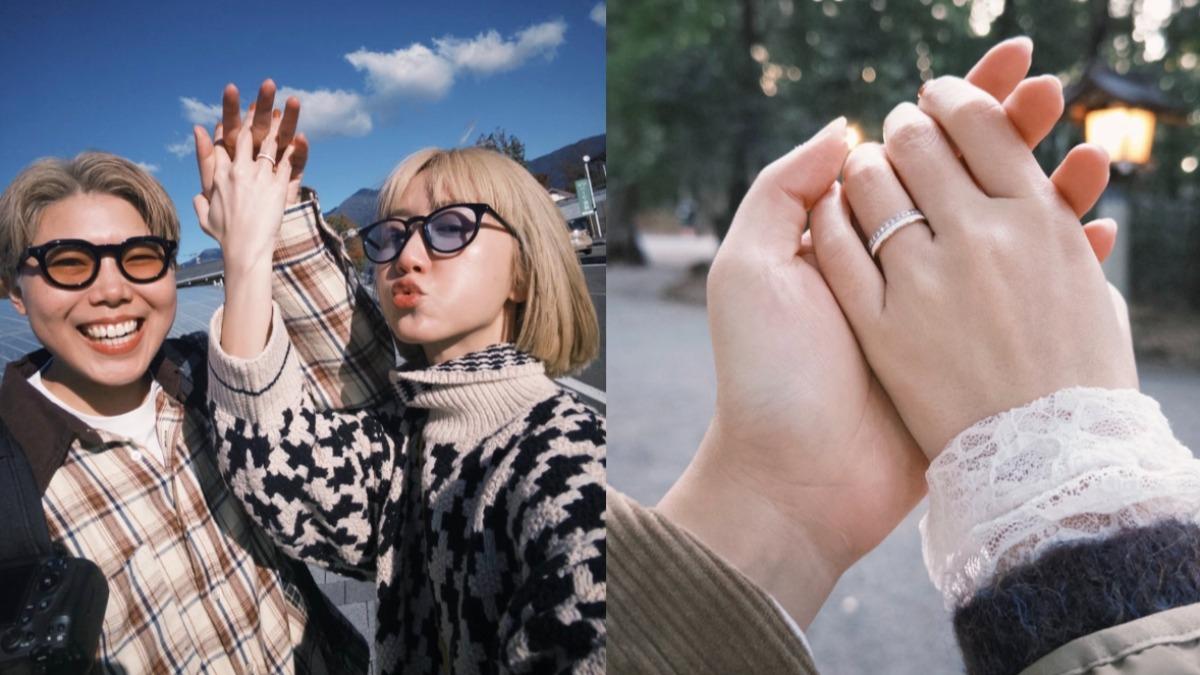 瑪麗接受Joy的求婚,開心曬出多張甜蜜合照。(圖/翻攝自瑪麗IG)