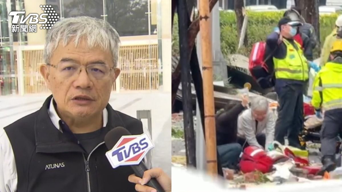 獨/身分曝!新光三越氣爆瓦礫堆跪地CPR 英勇白髮男:只是協助接手