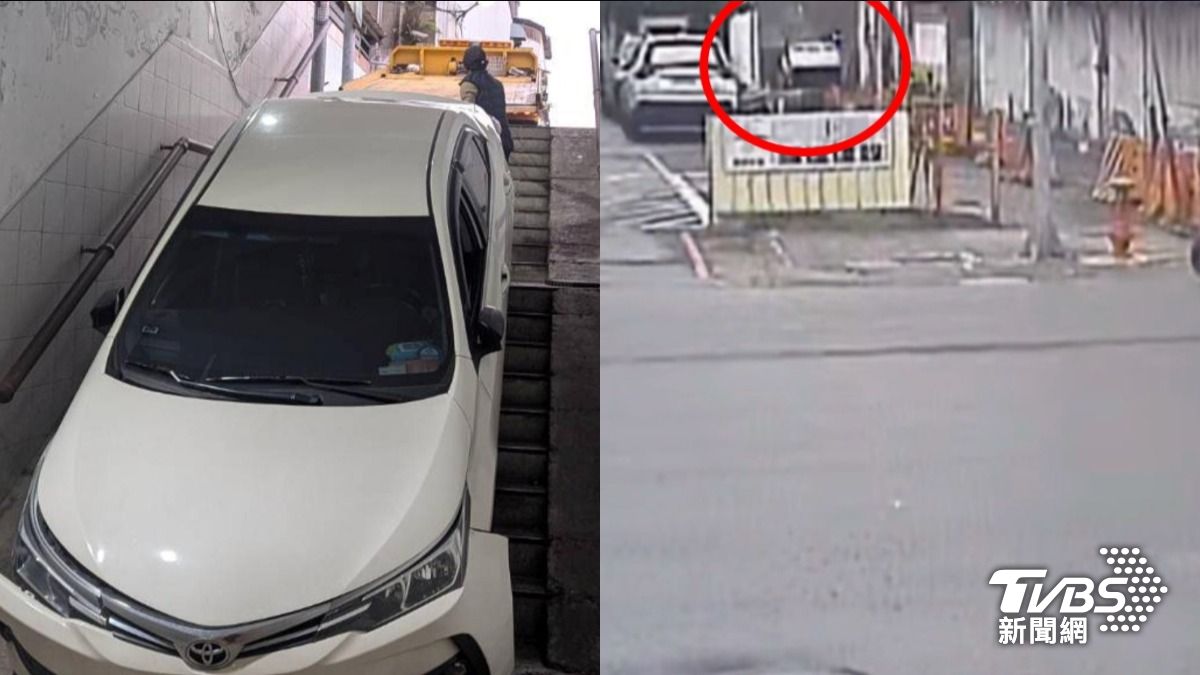 有片/車子開進地下道卡住!「拖吊車救援失敗」再慘摔一次畫面曝