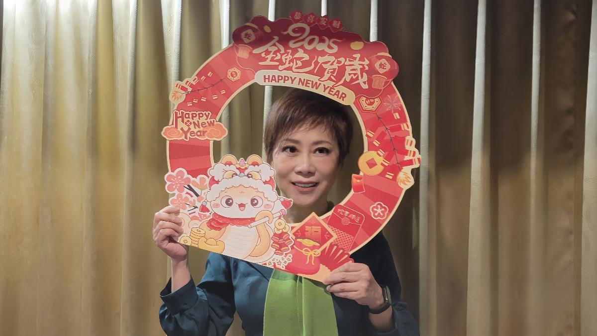 小彤日前出席自家春酒活動。(圖/馬可孛羅公關提供)