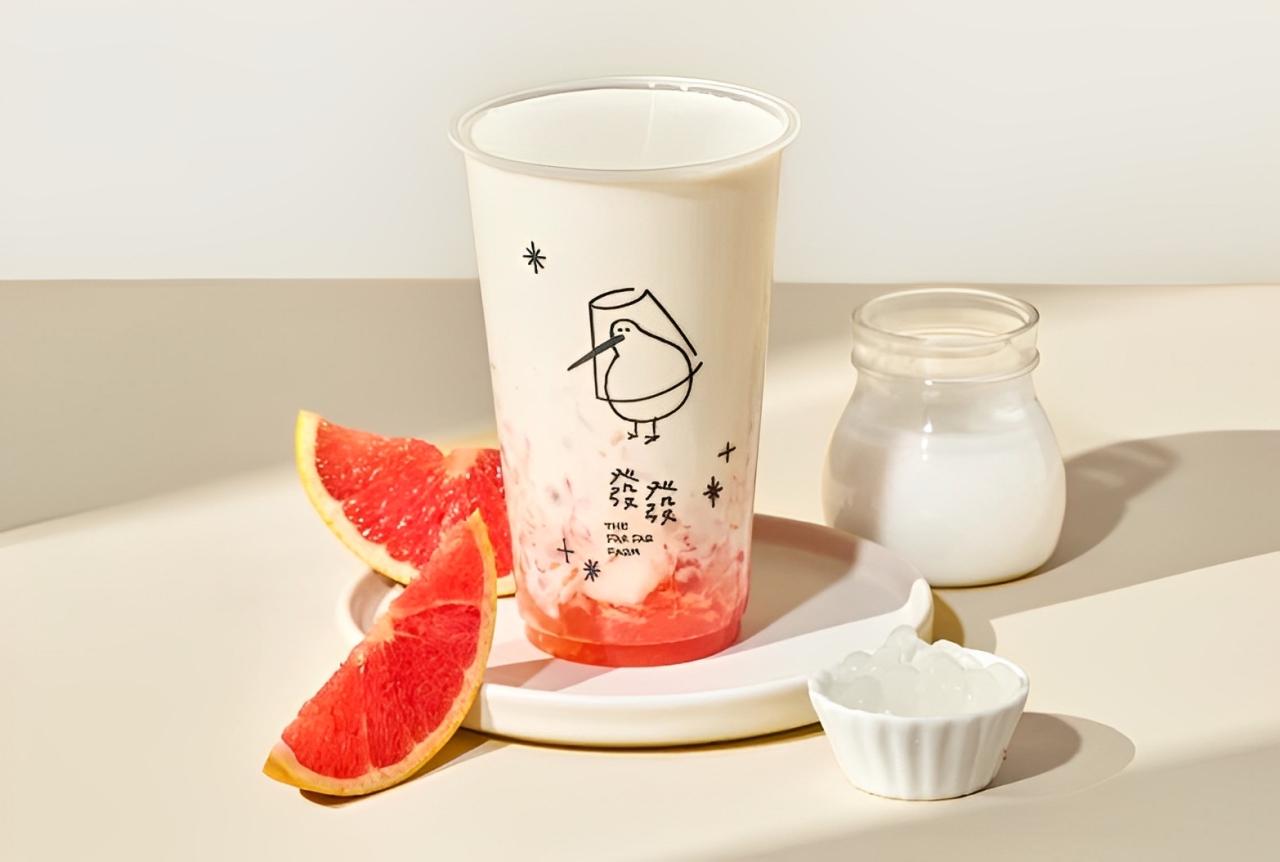 發發推薦:紅柚啵啵優格。(圖/翻攝自發發)