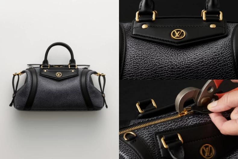 LV BIKER使用了全新的Pixel羔羊皮革。(圖/翻攝自LOUIS VUITTON)