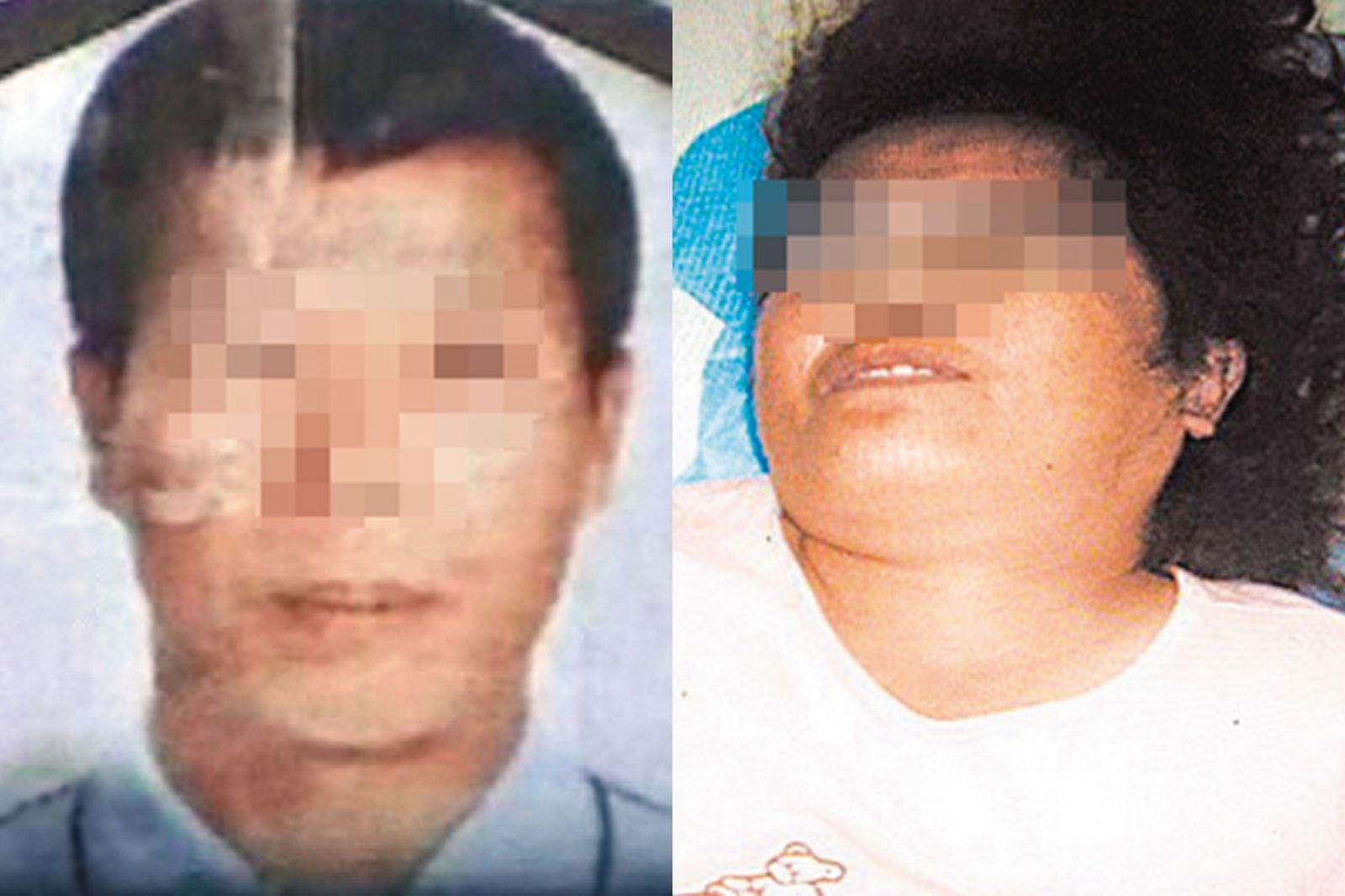 林妻（右）與丈夫（左）中毒身亡，屍體臉上露出詭異苦笑。（圖／翻攝畫面）