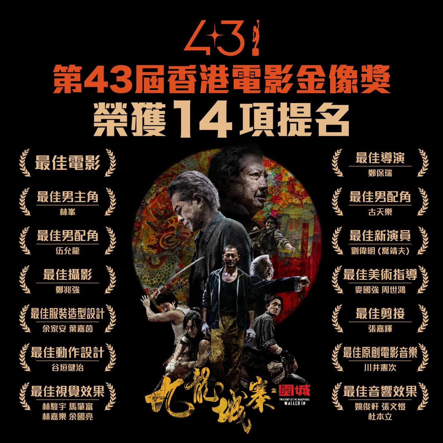 《九龍城寨之圍城》入圍14項。（圖／翻攝自《九龍城寨之圍城》臉書）