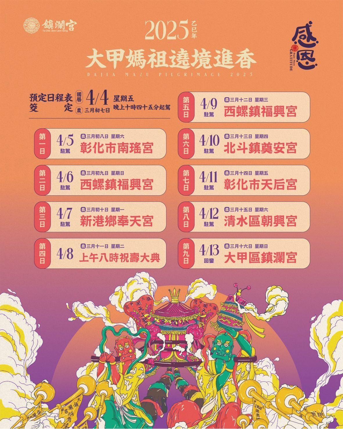 大甲媽祖繞境-大甲媽祖遶境-大甲媽祖繞境2025-大甲媽祖繞境時間