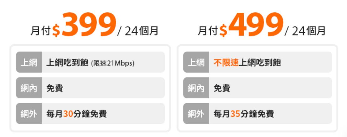 台哥大推出399吃到飽方案,針對學生和銀髮族。(圖/翻攝台哥大官網)