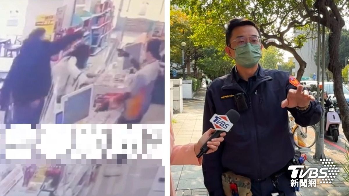 男隨機爆打女騎士害全身傷 長腿帥警目擊衝上前「大外割」制伏