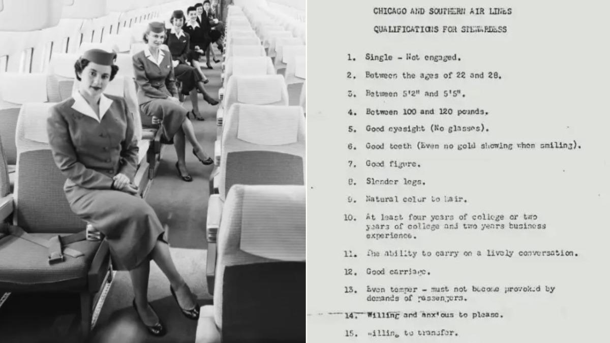 70年前「女空服員錄取條件」曝　網友嘆過時：以為在滑Tinder