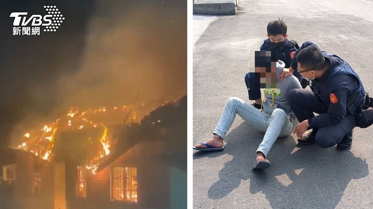 獨/彰化逆子討4萬不成!棍棒毆父3度放火燒家 祖厝陷火海