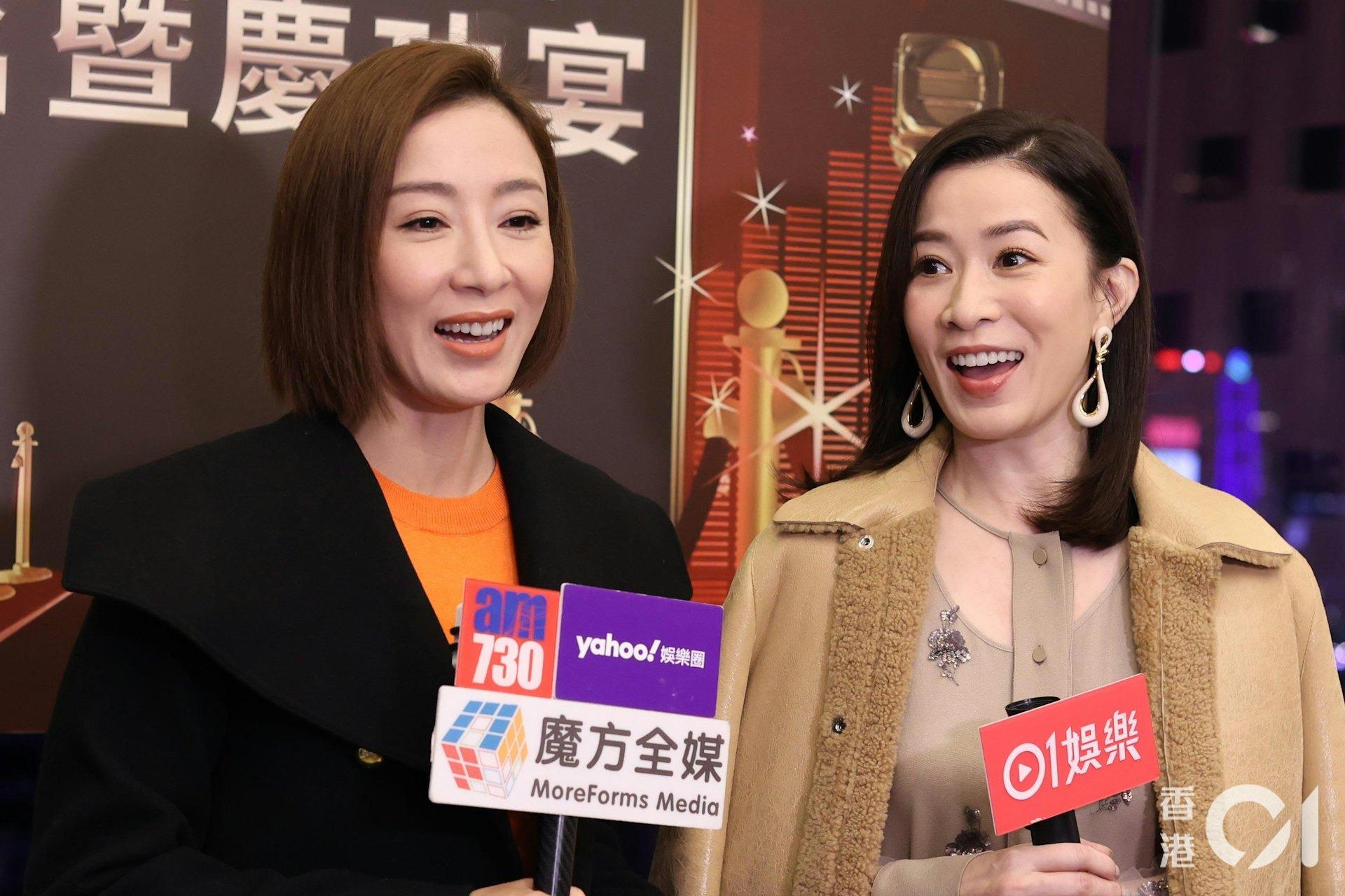 佘詩曼與楊茜堯兩人皆表示如果有好劇本的話，願意一起合作。（圖／香港01）