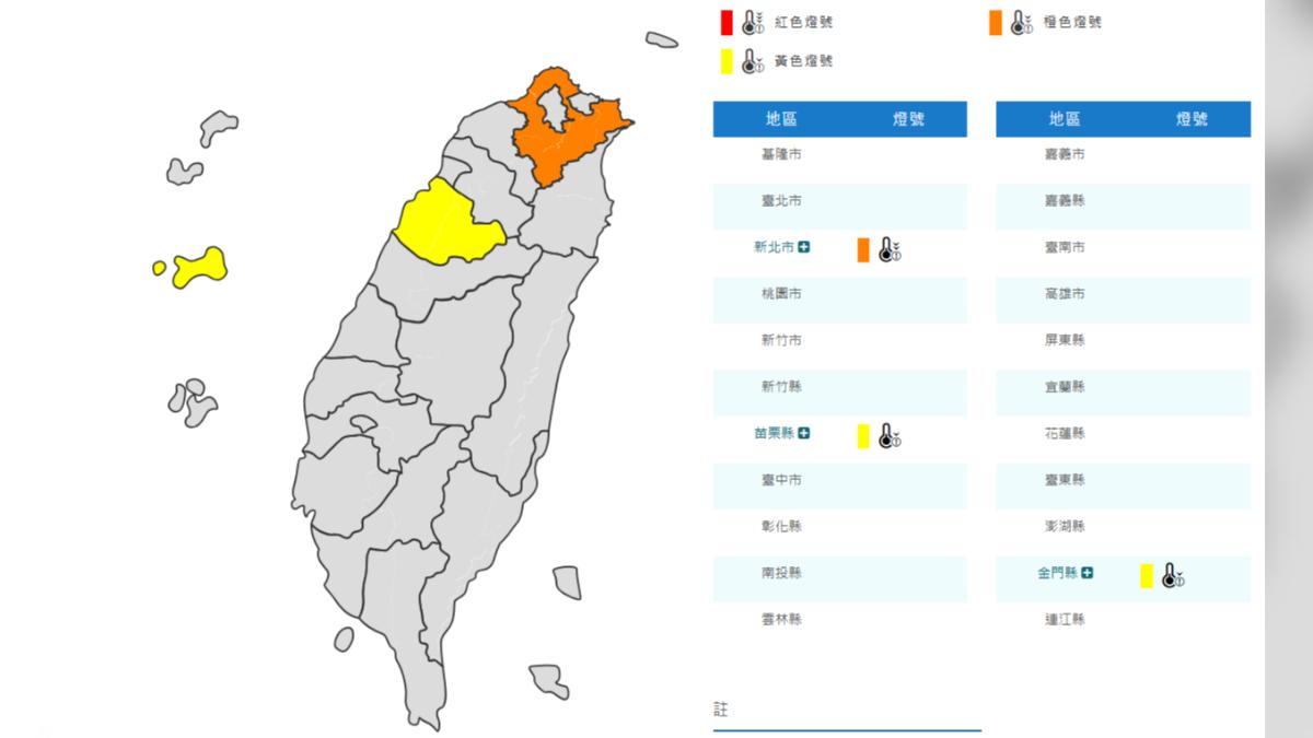 天氣/留意10度以下低溫!氣象署發布「3縣市」低溫特報