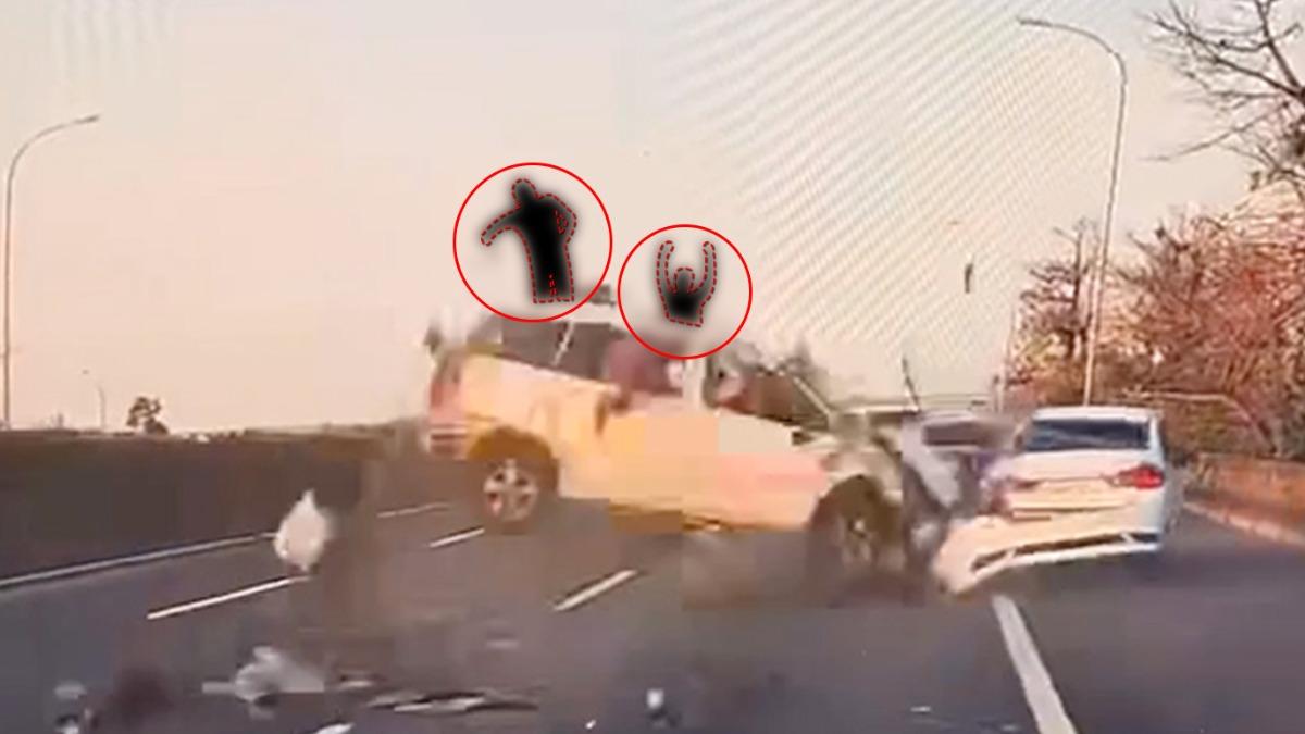 國道2死車禍「當下拋飛畫面」驚悚曝光!國道警喊:要繫安全帶