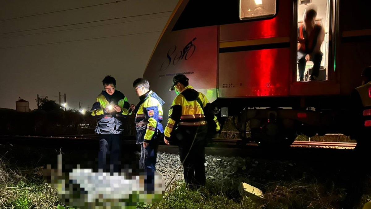 台鐵死傷事故!台南男深夜闖平交道 區間車煞不住當場輾斃