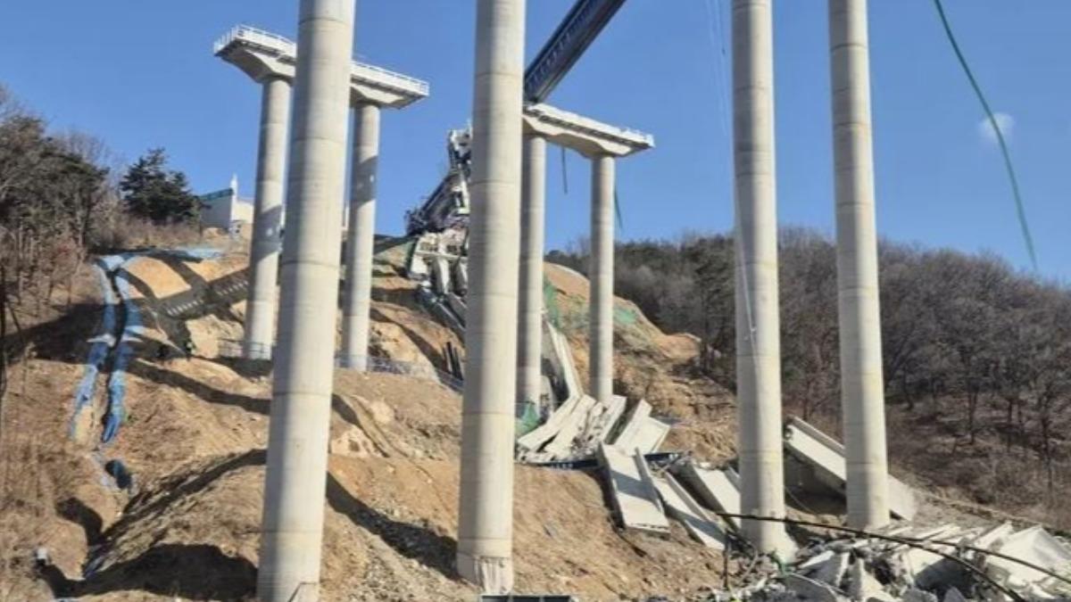 快訊/南韓高速公路橋樑倒塌!至少3死5傷 現場畫面曝光